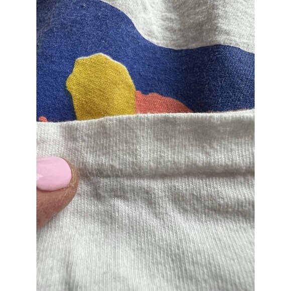 Vintage 90s Bye-Bye Cayman Islands neon graphic white tshirt single stitch XL - Picture 5 of 12